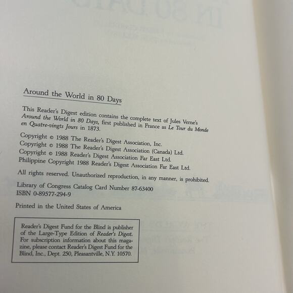 Lot of 3 Readers Digest Edition vtg books - Twain, Verne, Day HC GOOD - Picture 8 of 12